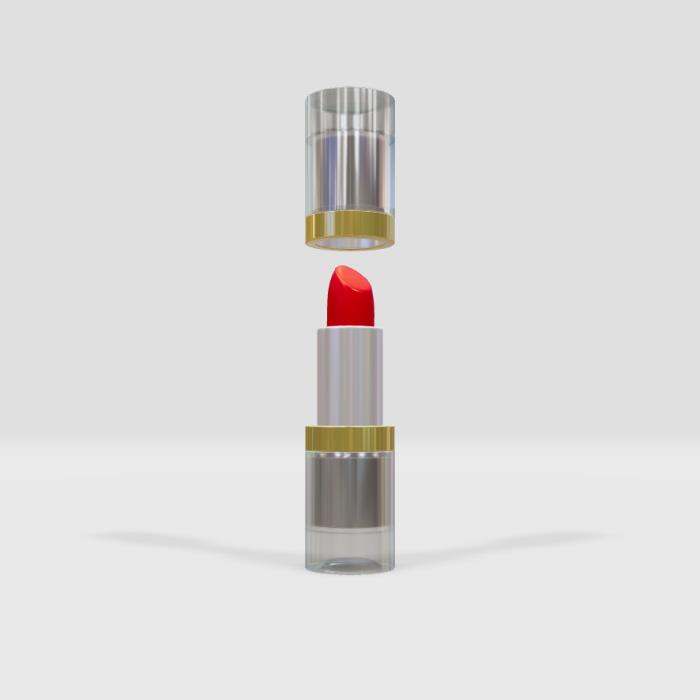 World's 3D Promo: Glass-Encased Refillable Lipstick